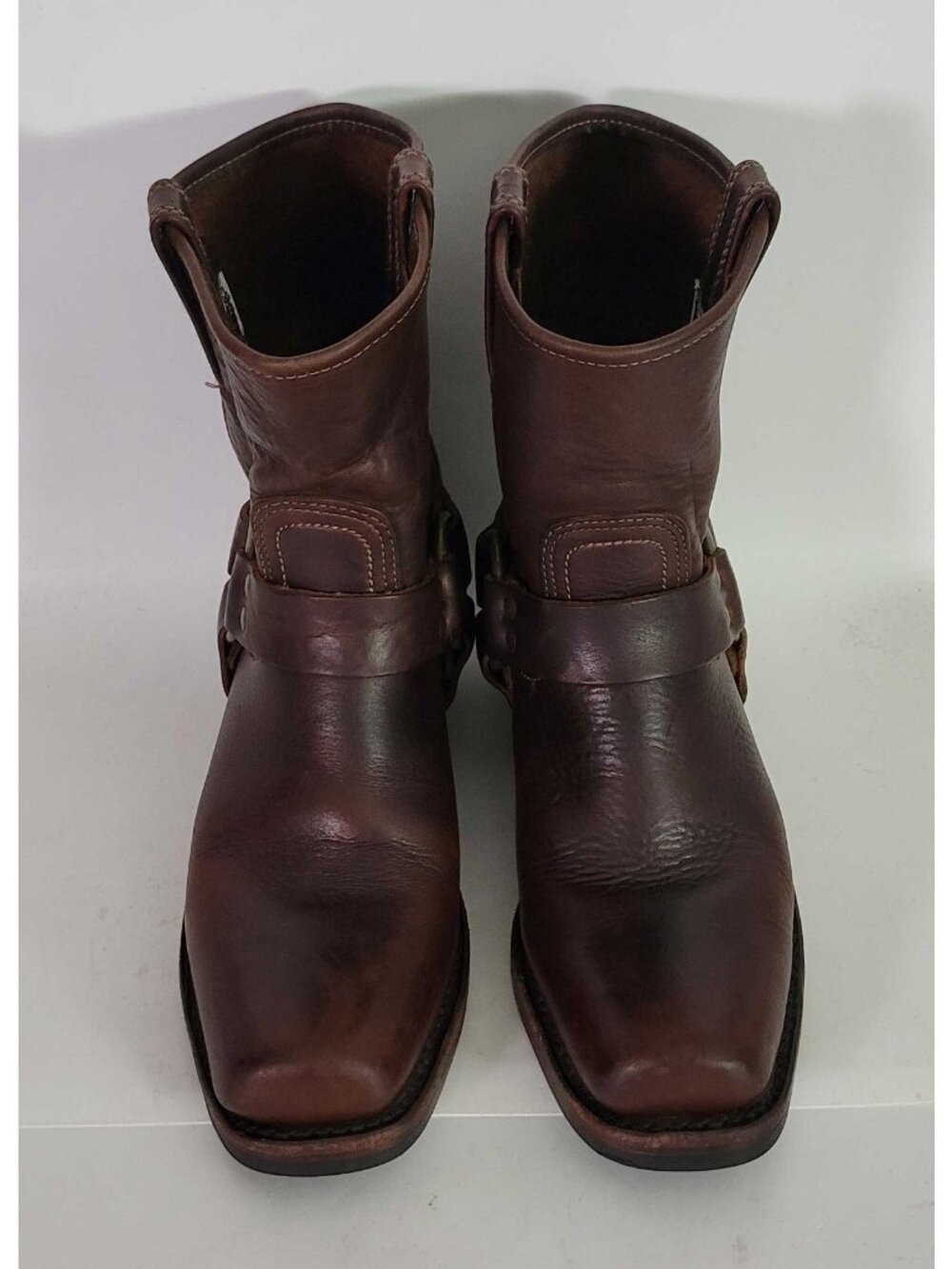 Classic Brown Leather Harness Boots - Women's Size 8.5 - Picture 5 of 10